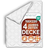 KNERST® Bettdecke 155x220 cm - 4 Jahreszeiten Bettdecken 155x220 - Bettdecken...