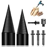Holzspalter Bohrer 45mm + 32mm Holzspalter Schraube Kegel, Bohrkegel Holzspalter Set mit 5...