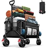 BELEEV Bollerwagen Faltbar mit Bremsen, Handwagen Faltbarer Groß XXL All...