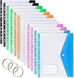 TOOELMON Dokumententasche A4, 12 Stück Transparent Dokumentenmappe A4 zum Abheften,...