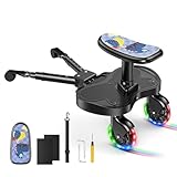 BugyKido Buggy Board mit LED-Rädern, Trittbrett für Kinderwagen mit Dinositz,...