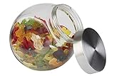 APS Vorratsglas – Bonbonglas mit Premium Glaskugel und einem Schraubdeckel aus...