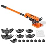 VEVOR Rohrbiegegerät Ø10-25mm (7 Matritzen) Manuelle Rohrbieger 0-180° Handrohrbieger...