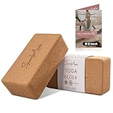 SportyAnis® Premium Yoga-Block [2er Set] inkl. E-Book aus Naturkork für Yoga und Pilates...
