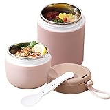 HOVCEH Müslibecher und Behälter, Müslibecher To Go Becher 800ML, Lunchpot Faltbarer...