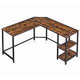VASAGLE Schreibtisch, L-förmiger Computertisch, 138 x 138 x 76 cm, Eckschreibtisch mit 2...