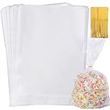 HAKACC 100 Stück Transparente Tüten für Süßigkeiten, Cellophantüten 20 x 30cm...