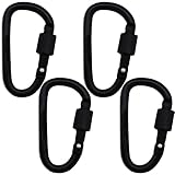 4 Stück Screw Carabiner,Mini Schlüsselanhänger Karabiner Klettern Kletterausrüstung...