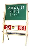 Idena 20106 - Magnet-Standtafel mit Ablage, 2 seitig mit Kreidetafel und Whiteboard, ca....