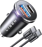 LISEN 95W Zigarettenanzünder USB C Verteiler [12v Steckdose Dualer PD65W ] Auto...