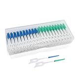 MIVAIUN 300 Stück Tragbarer Dual-Use Zahnseide Stick,Silikon Dual-Use Zahnseide...