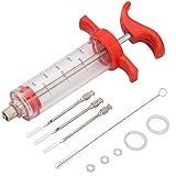 ZITFRI Marinierspritze Set inkl, Fleischspritze 30ml, 3 Nadeln, 1...