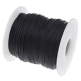 My-Bead Wachsschnur Baumwollschnur gewachst 90m x 1mm Schwarz Schmuck Handwerk Makramee...