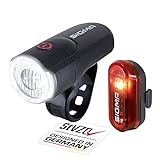 SIGMA SPORT - LED Fahrradlicht mit Batterien Set AURA 30 und CURVE | StVZO zugelassenes...