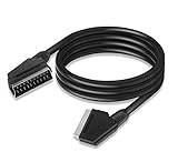 YAODHAOD SCART Kabel Verzinkt 1,5m 21 Polig, mehrfach geschirmt, Präzisionsstecker, Full...