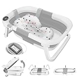 Groß Faltbare Babywanne mit Badematte, Baby Badewanne Faltbar mit...