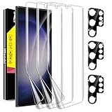 Milomdoi [3+3Stück] Schutzfolie für Samsung Galaxy S23 Ultra 5G Folie Screen Protector 3...