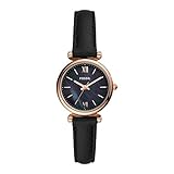 Fossil Damenuhr Carlie Mini, Quarzwerk, 28mm Rose Gold Edelstahlgehäuse mit einem...