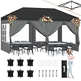 Sekey One-Touch Pop Up Pavillon 3x6 mit Seitenteile, Partyzelt Faltpavillon 3x6m...