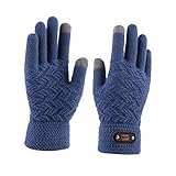 Veemoon Winddichte Strickhandschuhe Für Herren Warme Touchscreen Winterhandschuhe...