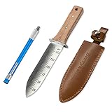 Berry&Bird Hori-Hori Gartenmesser, Boden Schaufel Barebones 177.8mm gezackte Klinge Pruner...
