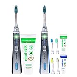 emmi-dent Zahnbürste Ultraschall Platinum Blau + Blau I Ultraschall...