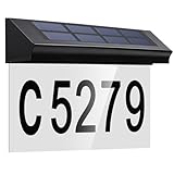 Solar Hausnummern für außen, Biupky Adressschild Adressnummern für Haus IP65...