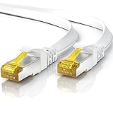 7,5m CAT 7 Netzwerkkabel Flach - Ethernet Kabel - Gigabit Lan 10 Gbit s - Patchkabel -...