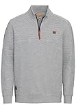 camel active Herren Sweatshirt mit Troyer-Kragen Grau Menswear-L