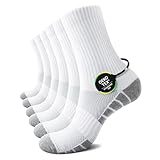 TUUHAW Socken Herren 43-46 Baumwolle Tennissocken Herren 43-46 Weiß Sportsocken...