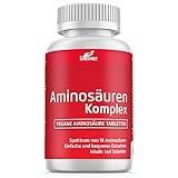 Aminosäuren-Komplex, 144 Tabletten á 1000mg (vegan), hochdosiert, Alle 18 Aminosäuren...