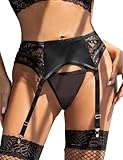 ohyeahlady Leder Strapsgürtel Damen Übergrößen Sexy Strapsen Dessous Set...