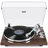 Plattenspieler mit Riemenantrieb Bluetooth Vinyl-Schallplattenspieler 2 Geschwindigkeiten...