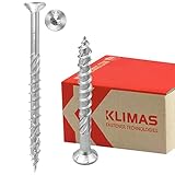 KLIMAS Holzschrauben Torx - Spanplattenschrauben Weiß - Senkkopfschrauben -...
