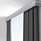 3-in-1 dekorative Gardinenstange für Wohnzimmer und Schlafzimmer, Fenster, doppelläufig,...