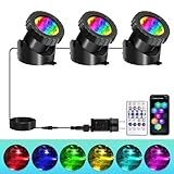 T-SUNUS Teichbeleuchtung LED Unterwasser RGB, Unterwasserstrahler RGB Bluetooth mit APP...