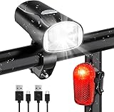 LED Fahrradlicht Set, STVZO Zugelassen Fahrradbeleuchtung Fahrradlampe Wasserdicht und...