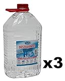 VECARO Destilliertes Wasser 15 Liter 3 Kanister zu je 5 Liter