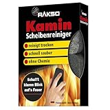 RAKSO Kaminscheibenreiniger - 2 Kaminglasreinger, Kaminreiniger Scheibe,...