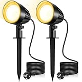 MEIKEE 7W Gartenbeleuchtung Warmweiß 2700K 500LM Gartenlampe IP66 Wasserdicht...