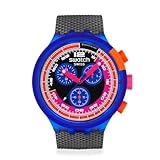 Swatch Armbanduhr Neon Party To The Max SB06N102, Schwarz, Blau, blau