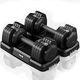 Dripex Hantel Verstellbares Hantelset 24.5kg Ein Paar, Hanteln mit Anti-Rutsch...