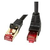 BIGtec Premium 5m 90° gewinkelt gerade/unten Ethernet Gigabit LAN Netzwerkkabel...