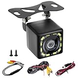 720P Rückfahrkamera Set 12V, IP68 Wasserdicht Auto Rückfahrkameras 170° Weitwinkel,...