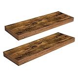 HOOBRO Wandregal, Schweberegal 2er-Set, stabile Wandboards, 60 x 20 x 3,8 cm...