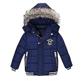 YTZL Kinder Jungen Warm Winterjacke Jungen Wintermantel Mit Kapuze Steppjacke...