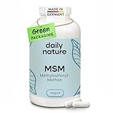 dailynature MSM Kapseln hochdosiert | 1600 mg MSM Pulver pro Tagesdosis | 365...