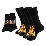 NovForth 2/4 Paar dicke Thermosocken isolierte beheizte schwere warme Socken...