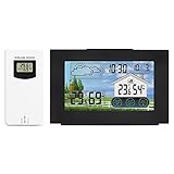 Wetterstation Funk mit 3 Außensensor mit Farbdisplay h