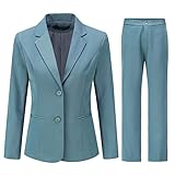 YYNUDA Hosenanzüge für Damen Fallendes Revers Zwei Einreiher Slim Elegant Taillierter...
